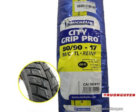 Vỏ Michelin City Grip Pro 80/90-17 (không ruột)