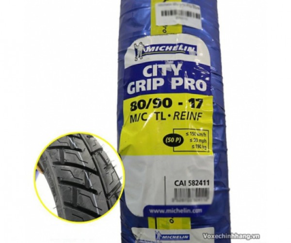 Vỏ Michelin City Grip Pro 80/90-17 (không ruột)